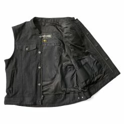 Street & Steel Men's Black Redwood 2 Denim Vest 6 Street & Steel Men's Black Redwood 2 Denim Vest -Motorcycle Accessories Shop 10081402 C V6