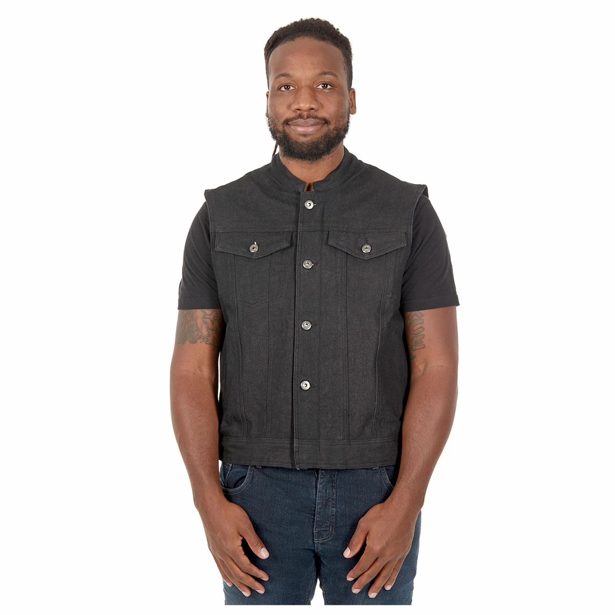 Street & Steel Men's Black Redwood 2 Denim Vest 4 Street & Steel Men's Black Redwood 2 Denim Vest - Image 4