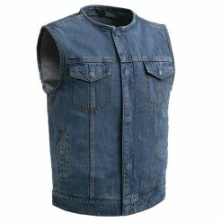 First Manufacturing Co. Men's No Limit Motorcycle Denim Vest