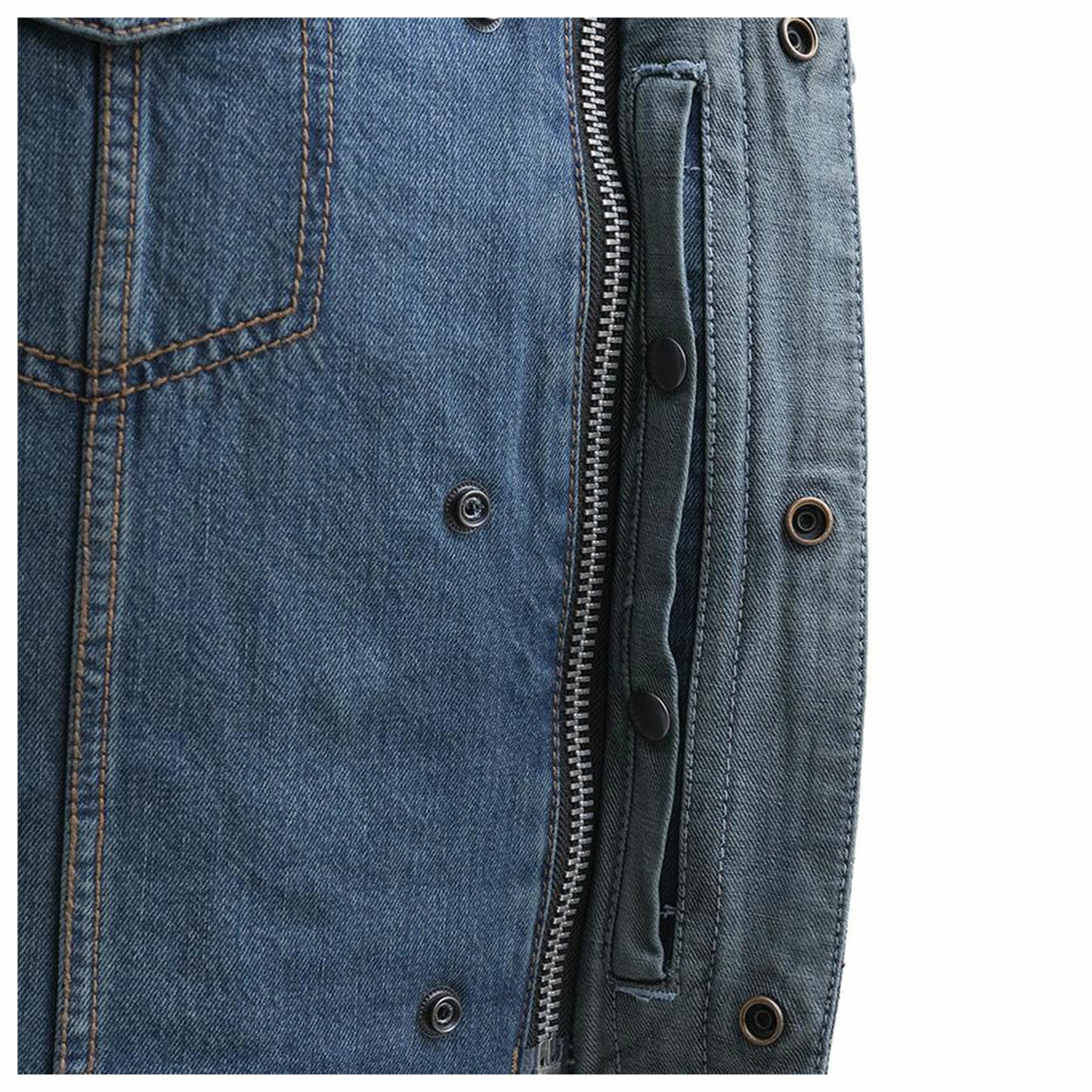 First Manufacturing Co. Men's No Limit Motorcycle Denim Vest 3 First Manufacturing Co. Men's No Limit Motorcycle Denim Vest - Image 3