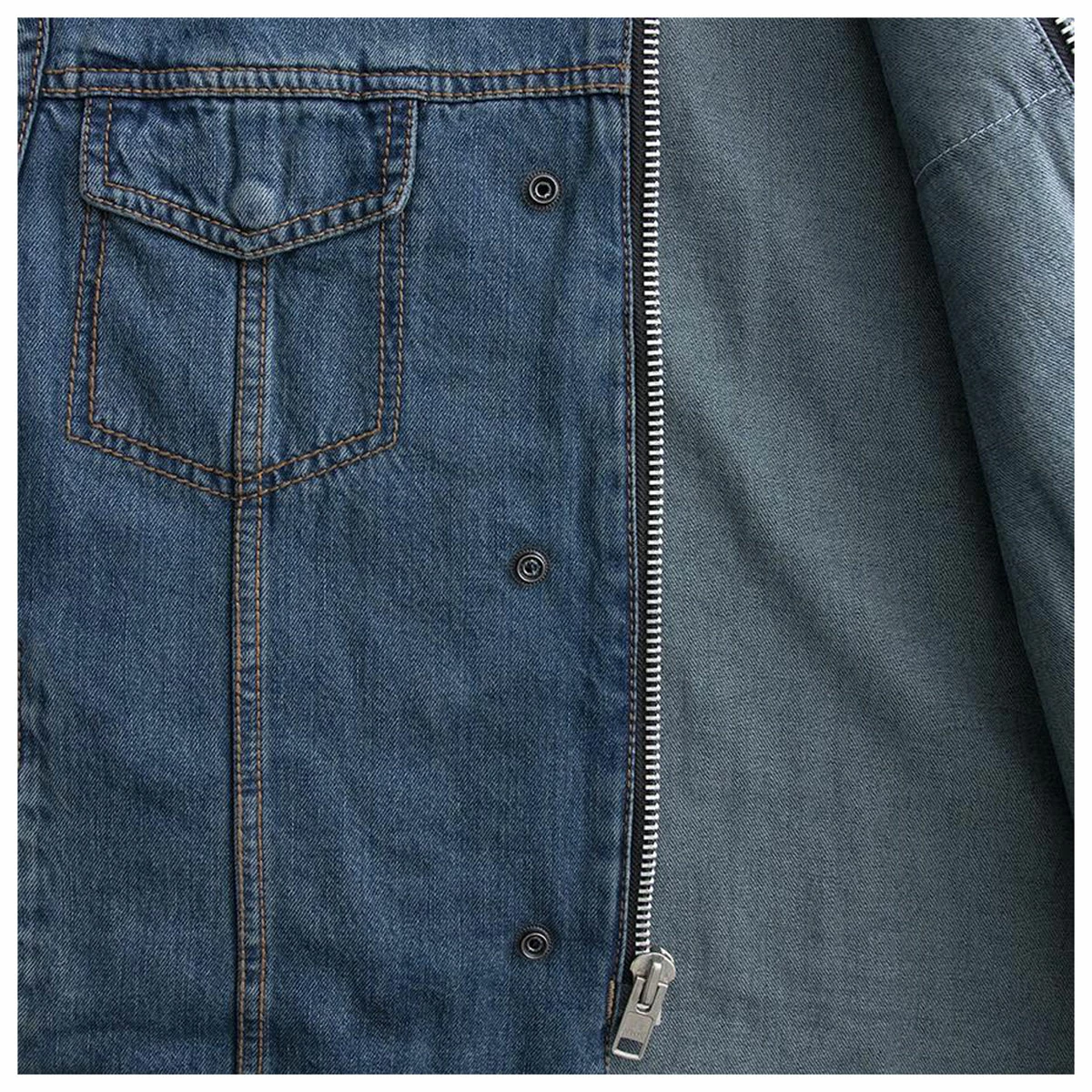 First Manufacturing Co. Men's No Limit Motorcycle Denim Vest 4 First Manufacturing Co. Men's No Limit Motorcycle Denim Vest - Image 4