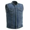 First Manufacturing Co. Men's Havoc Motorcycle Denim Vest