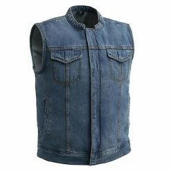 First Manufacturing Co. Men's Havoc Motorcycle Denim Vest