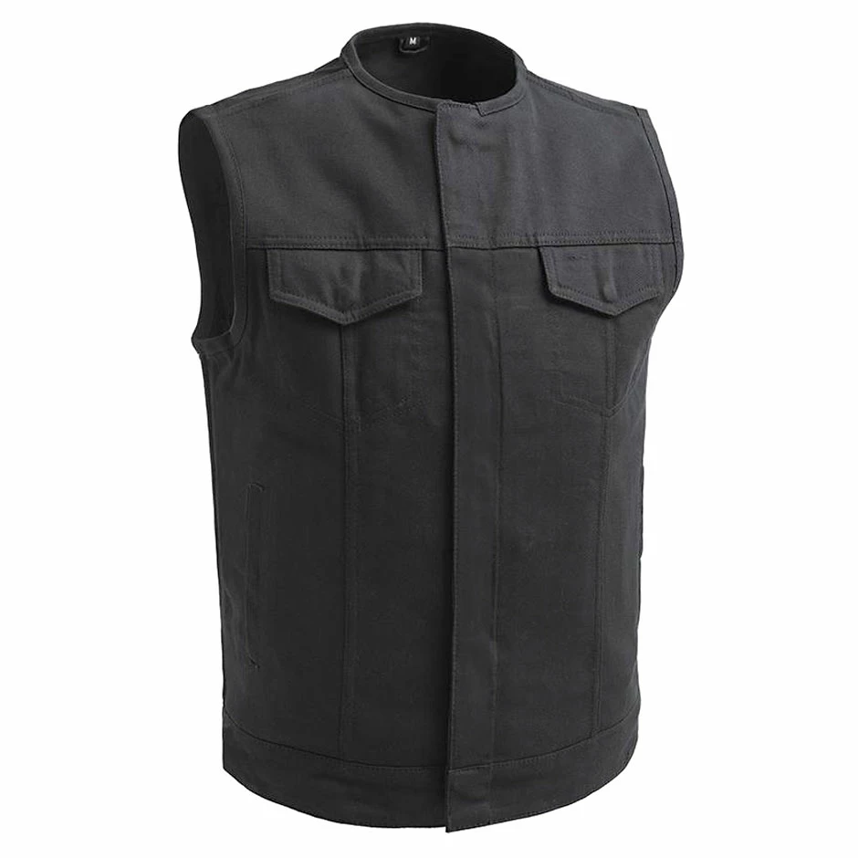 First Manufacturing Co. Men's No Limit Motorcycle Twill Vest 1 First Manufacturing Co. Men's No Limit Motorcycle Twill Vest
