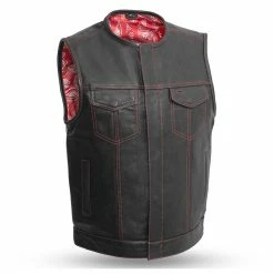 First Manufacturing Co. Men's Black/Red Bandit Vest