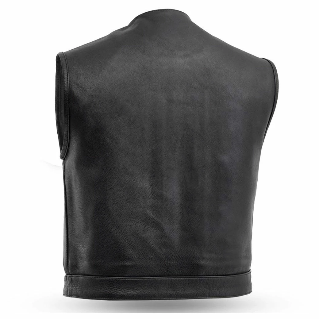 First Manufacturing Co. Men's Lowside Platinum Leather Vest 2 First Manufacturing Co. Men's Lowside Platinum Leather Vest - Image 2
