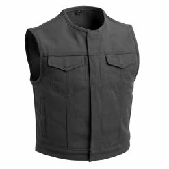 First Manufacturing Co. Men's Black Lowside Canvas Vest