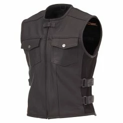Street & Steel Men's Brawler Leather Vest