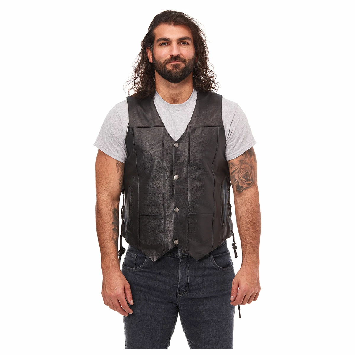 Street & Steel Men's 2nd Amendment 2 Leather Vest 3 Street & Steel Men's 2nd Amendment 2 Leather Vest - Image 3