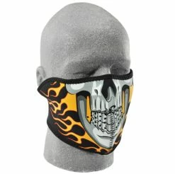 ZAN Headgear Burning Skull Neoprene Half Face Mask