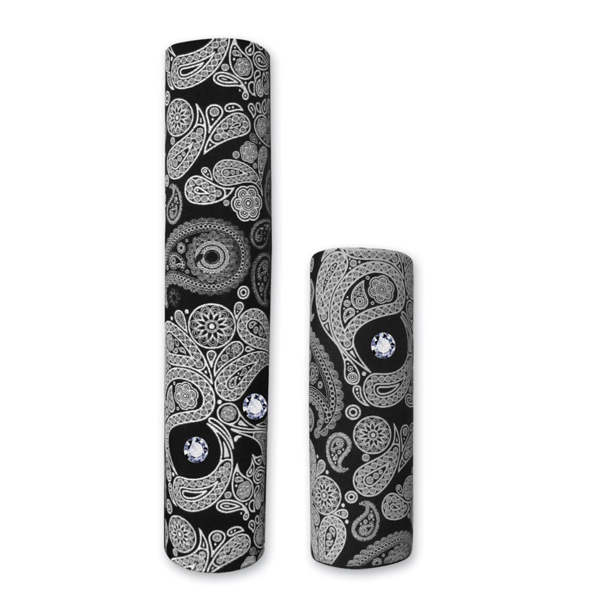 Hair Glove 4" Leather Skull Paisley With Gem Stones 2 Hair Glove 4" Leather Skull Paisley With Gem Stones - Image 2