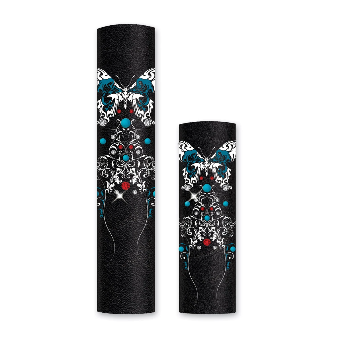 Hair Glove 4" Leather Tribal Turquoise Butterfly 2 Hair Glove 4" Leather Tribal Turquoise Butterfly - Image 2