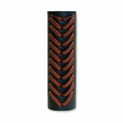 Hair Glove 4" Leather With Brown V-Lace