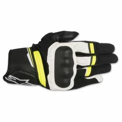 Alpinestars Men's Booster Black/White/Yellow Gloves