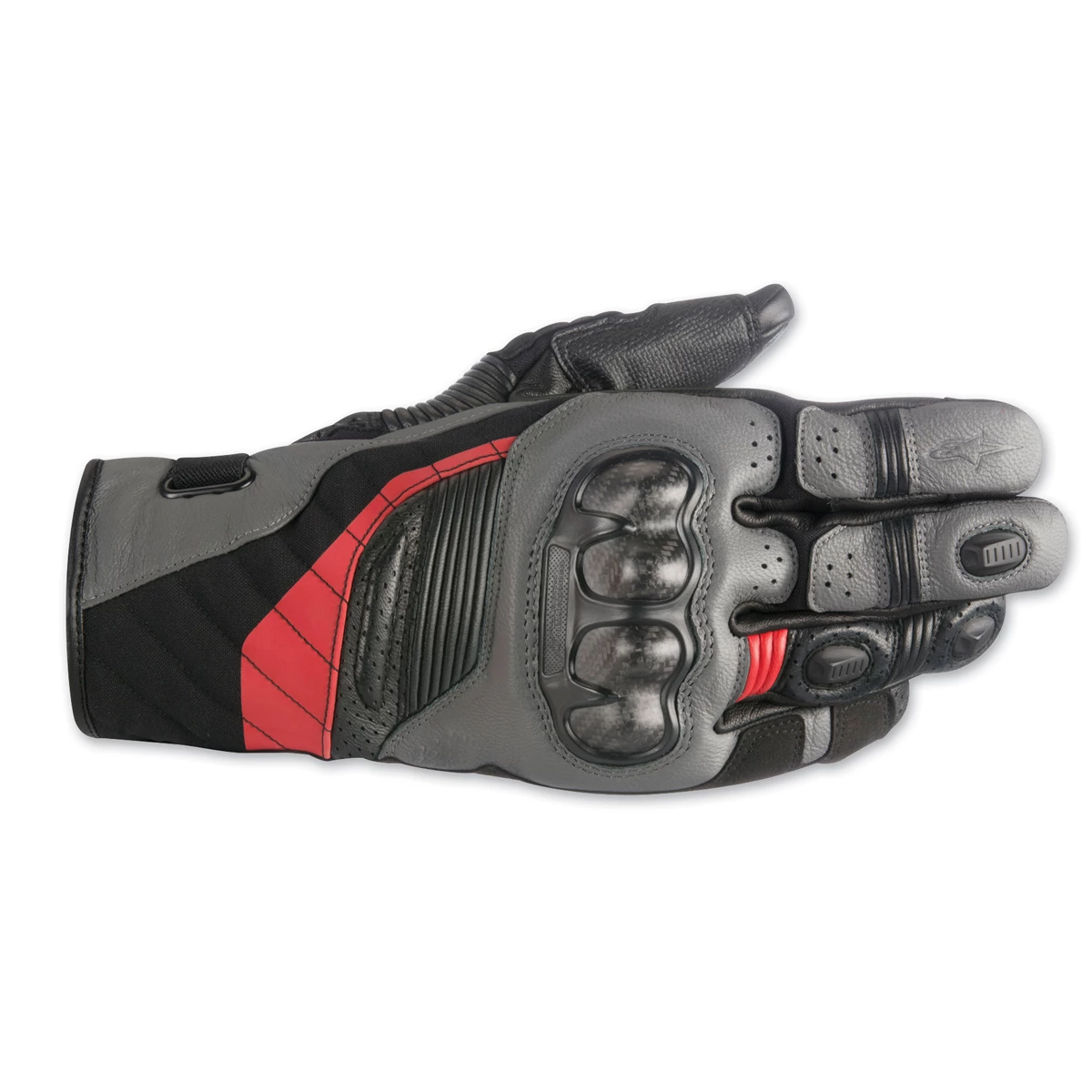 Alpinestars Men's Belize Drystar Black/Gray/ Red Gloves 1 Alpinestars Men's Belize Drystar Black/Gray/ Red Gloves
