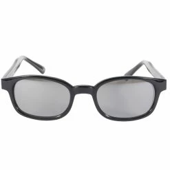 KD's Sunglasses - Black Frame With Silver Mirror Lens