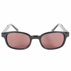 KD's Sunglasses - Black Frame With Rose Lens