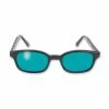 KD's Sunglasses - Black Frame With Turquoise Lens