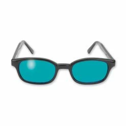 KD's Sunglasses - Black Frame With Turquoise Lens