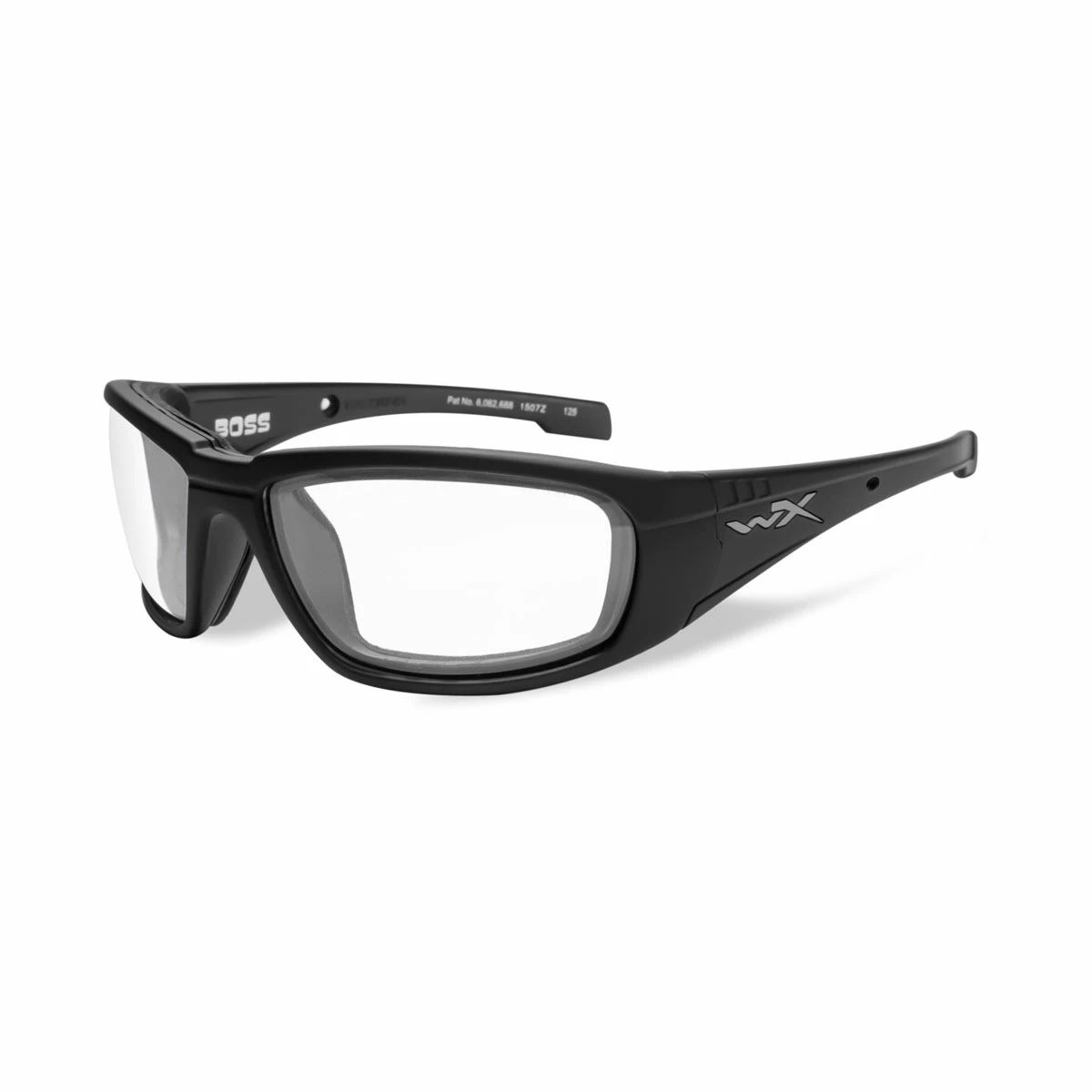 Wiley X Boss Matte Black Sunglasses With Clear Lens 1 Wiley X Boss Matte Black Sunglasses With Clear Lens