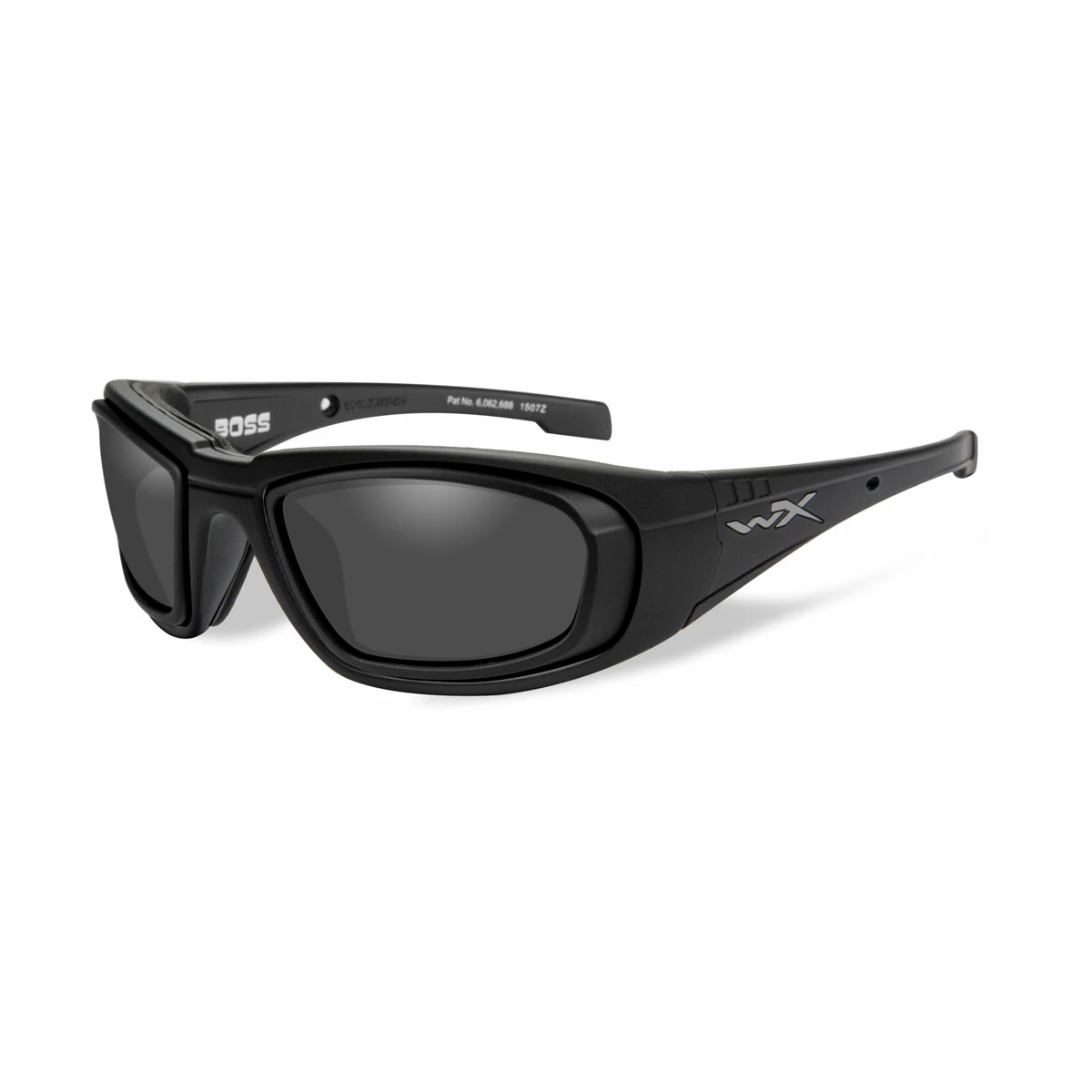 Wiley X Boss Matte Black Sunglasses With RX Rim & Gray Lens 1 Wiley X Boss Matte Black Sunglasses With RX Rim & Gray Lens