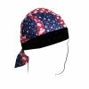 ZAN Headgear Wavy American Flag Vented Sport Flydanna Headwrap