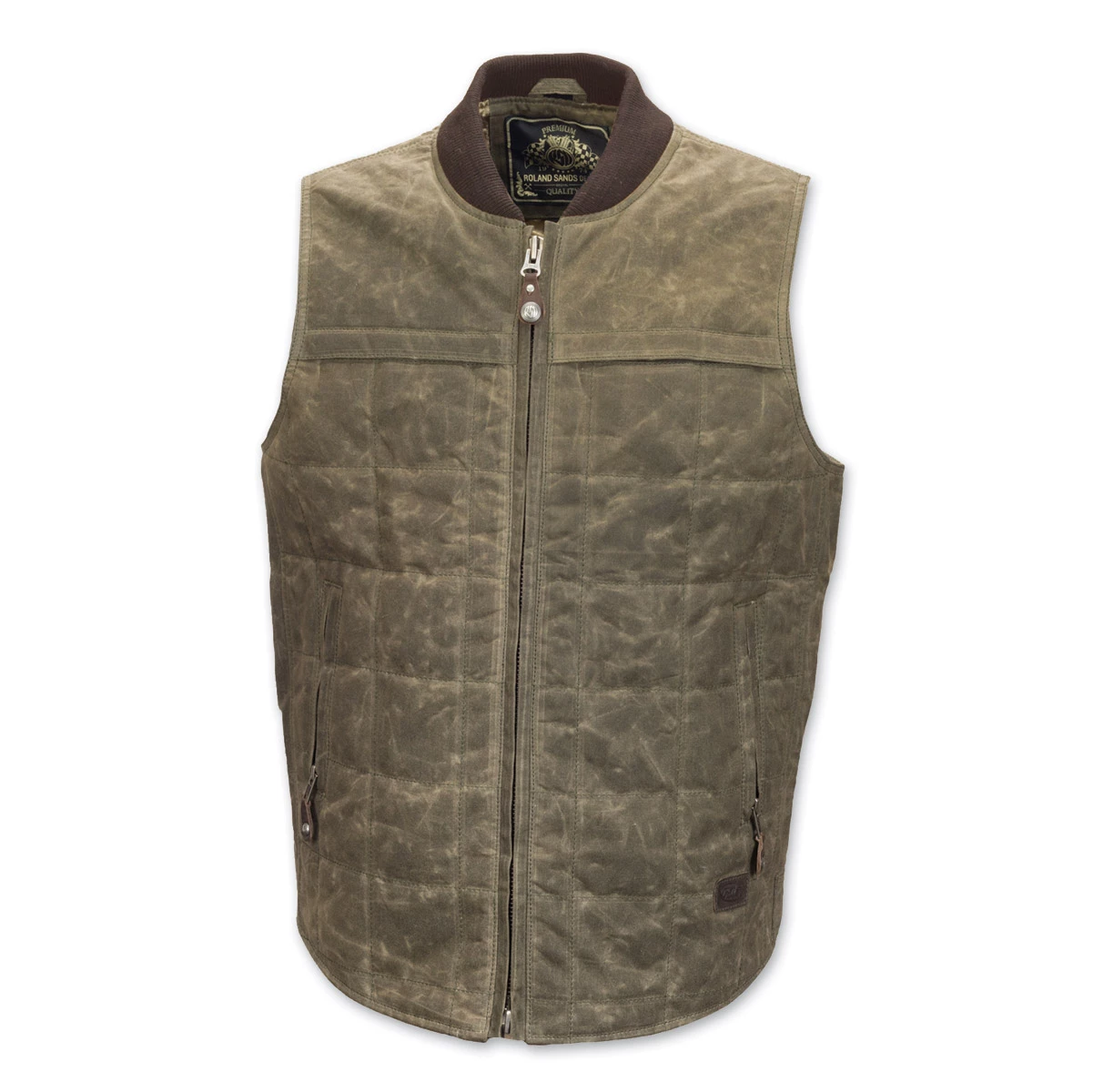 Roland Sands Design Ringo Men's Ranger Waxed Cotton Vest 1 Roland Sands Design Ringo Men's Ranger Waxed Cotton Vest