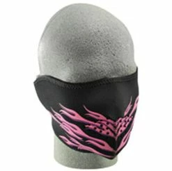 ZAN Headgear Neoprene Pink Flames Half Mask