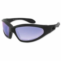 Bobster GXR Black Frame Sunglasses W/ Smoked Blue Mirror Lens