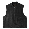Vance Leathers Men's Zip Front Black Leather Vest