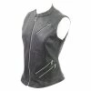 Vance Leathers Women's Zipper Black Leather Vest