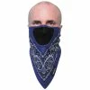 Schampa FaceFit Blue Paisley Tieback Face Mask