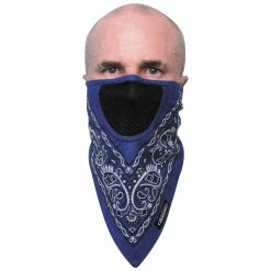 Schampa FaceFit Blue Paisley Tieback Face Mask