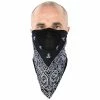 Schampa FaceFit Navy Paisley Tieback Face Mask
