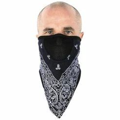 Schampa FaceFit Navy Paisley Tieback Face Mask