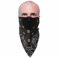 Schampa FaceFit Brown Paisley Hook And Loop Face Mask