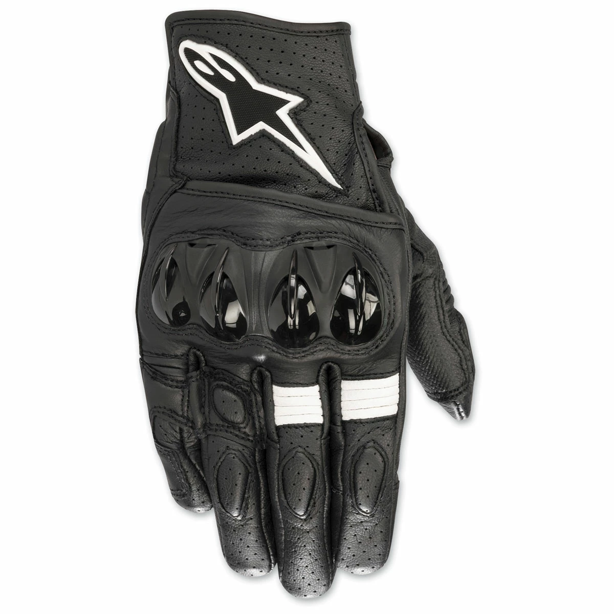 Alpinestars Men's Celer V2 Black/White Leather Gloves 1 Alpinestars Men's Celer V2 Black/White Leather Gloves