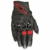Alpinestars Men's Celer V2 Black/Red Fluorescent Leather Gloves