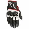 Alpinestars Men's Celer V2 Black/White/Red Fluorescent Leather Gloves