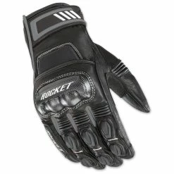 Joe Rocket Men's Highside Black/Grey Leather Gloves