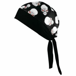 Schampa Alien White Skull Stretch Head Wrap