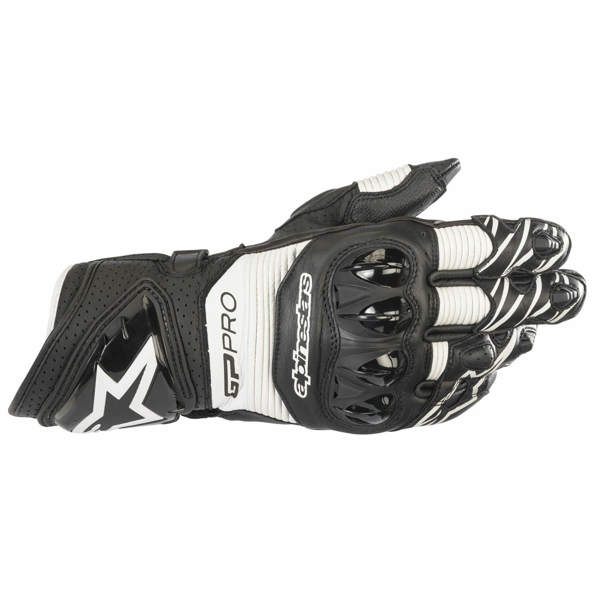 Alpinestars Men's GP Pro R3 Black/White Leather Gloves 1 Alpinestars Men's GP Pro R3 Black/White Leather Gloves