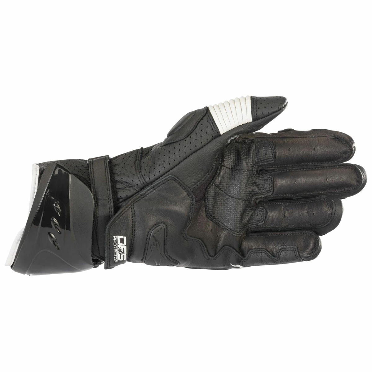 Alpinestars Men's GP Pro R3 Black/White Leather Gloves 2 Alpinestars Men's GP Pro R3 Black/White Leather Gloves - Image 2