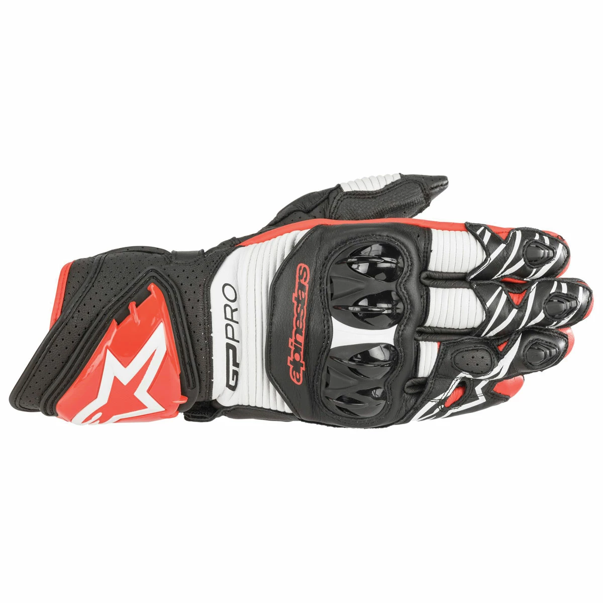 Alpinestars Men's GP Pro R3 Black/White/Red Leather Gloves 1 Alpinestars Men's GP Pro R3 Black/White/Red Leather Gloves
