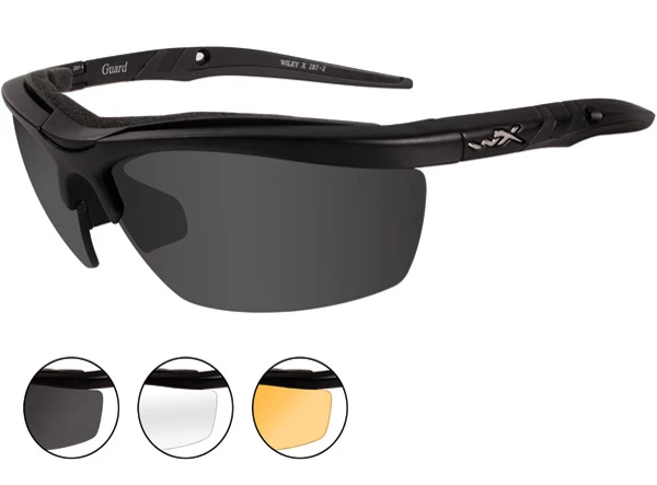 Wiley X Guard Matte Black Frame Changeable Sunglasses 1 Wiley X Guard Matte Black Frame Changeable Sunglasses