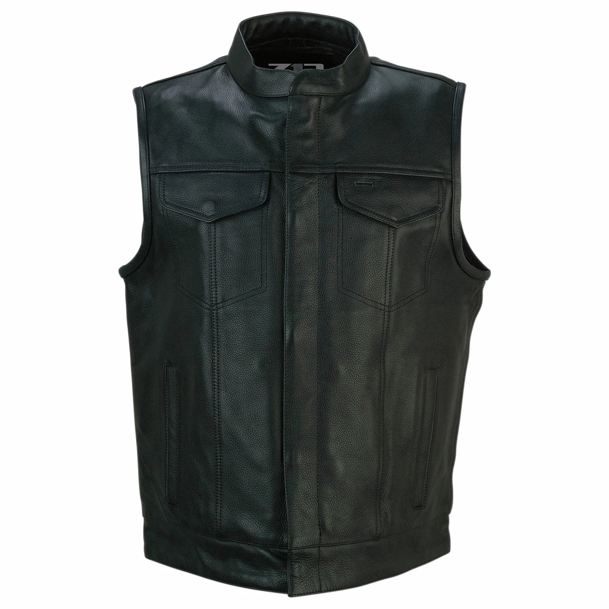 Z1R Men's Vindicator Black Leather Vest 1 Z1R Men's Vindicator Black Leather Vest