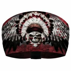 That's A Wrap Winged Chief Skull Maroon Knotty Band