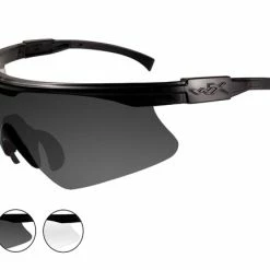 Wiley X PT-1 Eyewear Matte Black Frame With Interchangeable Smoke Gray And Clear Lenses