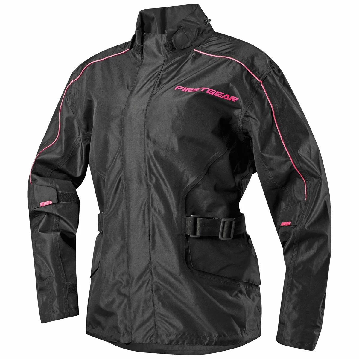 Firstgear Women's Trition Black/Pink Rain Jacket 1 Firstgear Women's Trition Black/Pink Rain Jacket