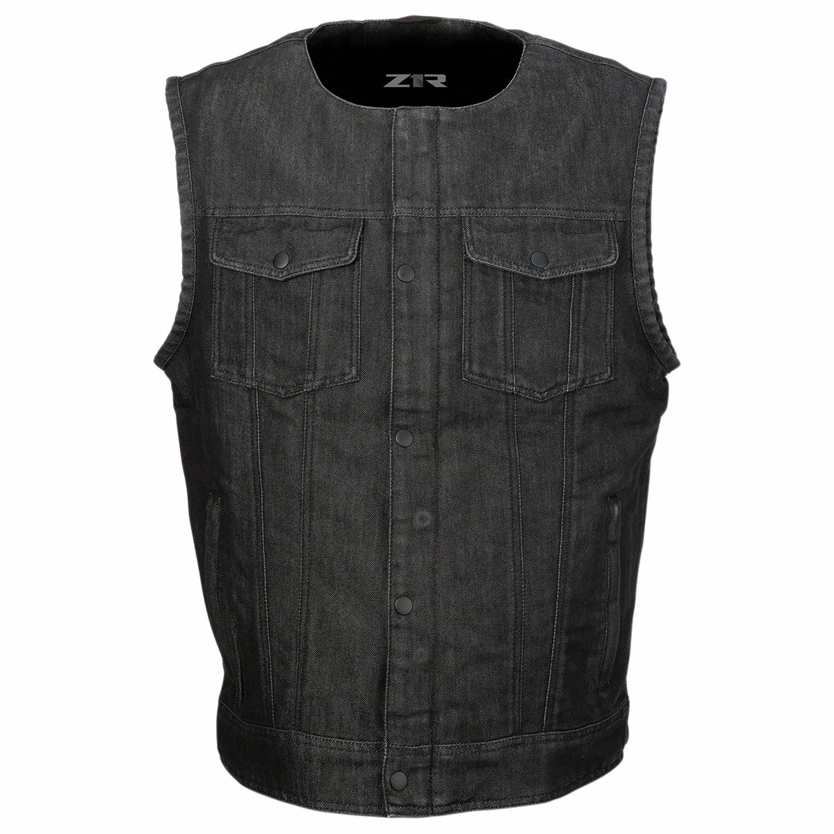 Z1R Men's Ganja Black Denim Vest 1 Z1R Men's Ganja Black Denim Vest